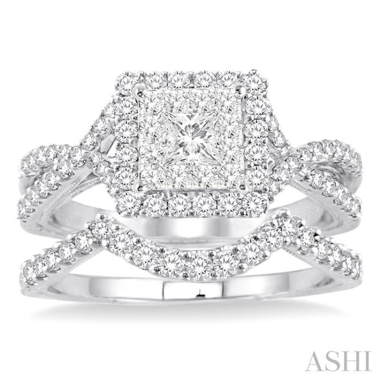 Halo Lovebright Diamond Wedding Set