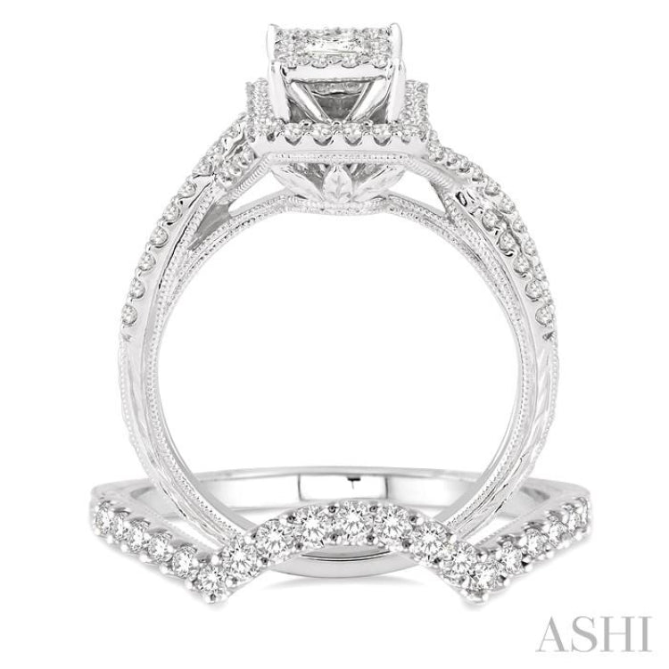 Halo Lovebright Diamond Wedding Set