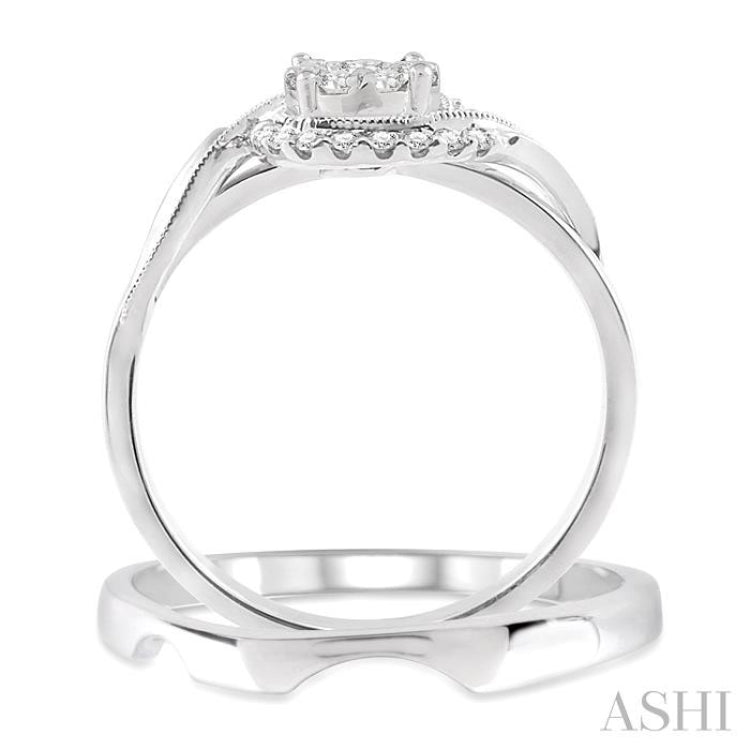 Lovebright Halo Diamond Wedding Set