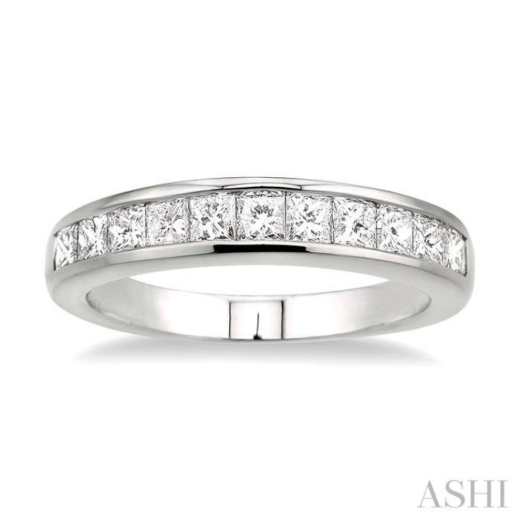 Channel Set Diamond Wedding Band