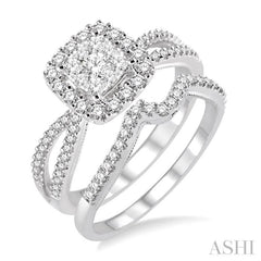 Halo Lovebright Diamond Wedding Set