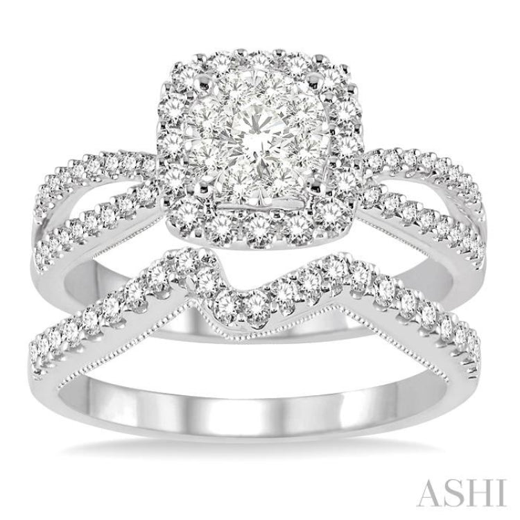 Halo Lovebright Diamond Wedding Set