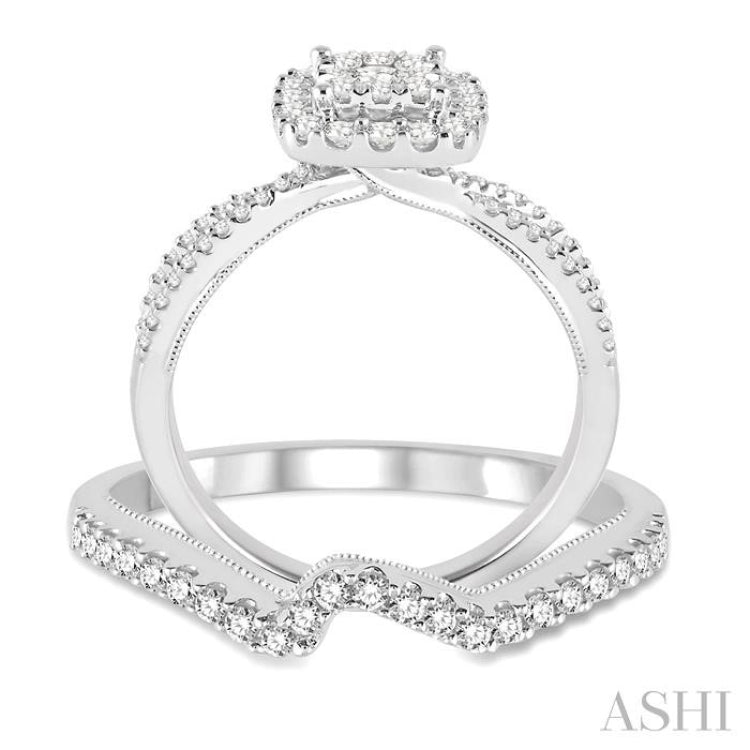 Halo Lovebright Diamond Wedding Set