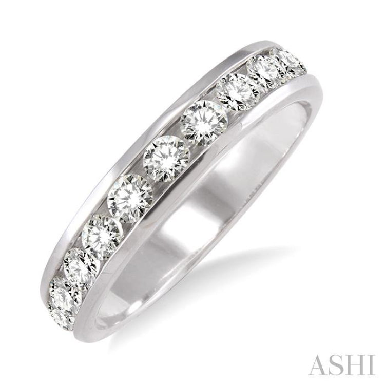 Channel Set Diamond Wedding Band