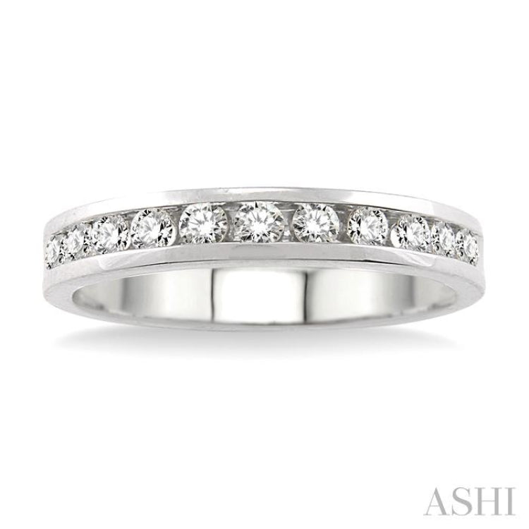 Channel Set Diamond Wedding Band