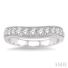 Curved Diamond Wedding Band