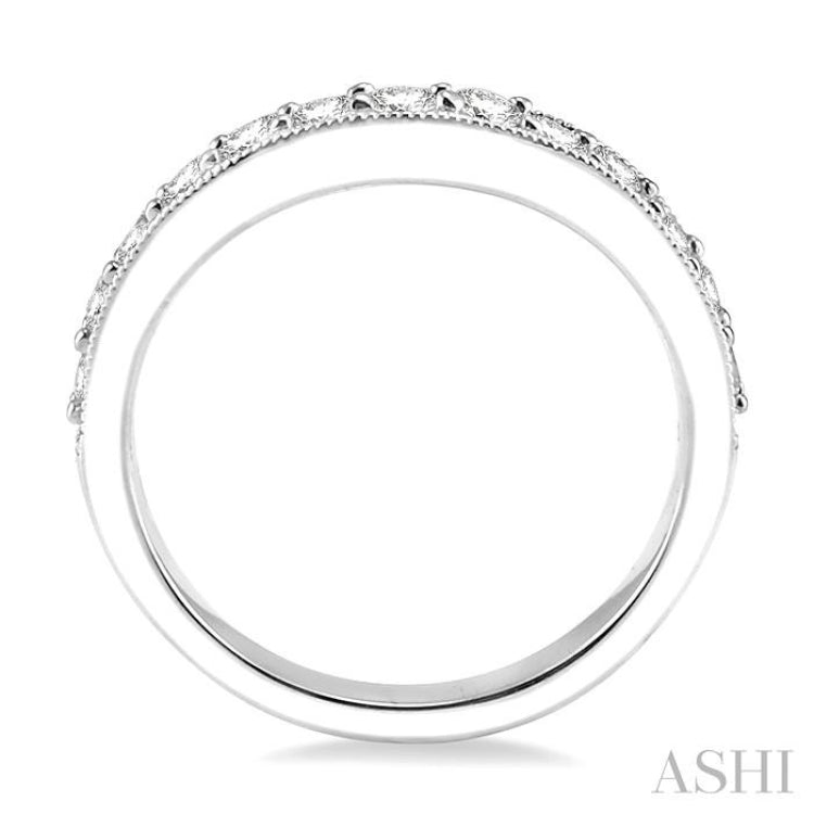 Curved Diamond Wedding Band