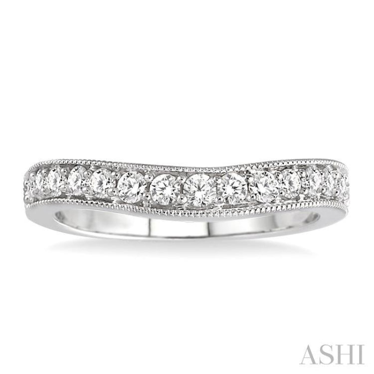 Curved Diamond Wedding Band