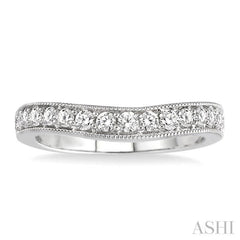 Curved Diamond Wedding Band