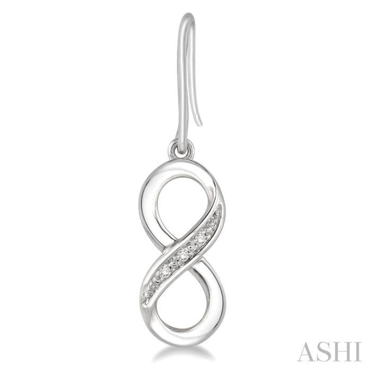 Silver Infinity Diamond Fashion Earrings