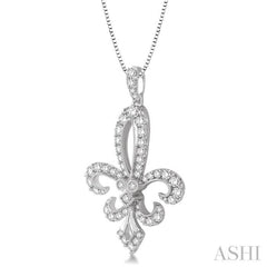 Fleur De Lis Diamond Pendant