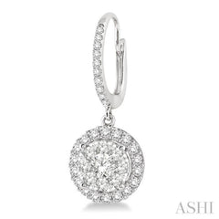 Round Shape Halo Lovebright Essential Diamond Earrings