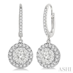 Round Shape Halo Lovebright Essential Diamond Earrings