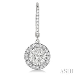 Round Shape Halo Lovebright Essential Diamond Earrings