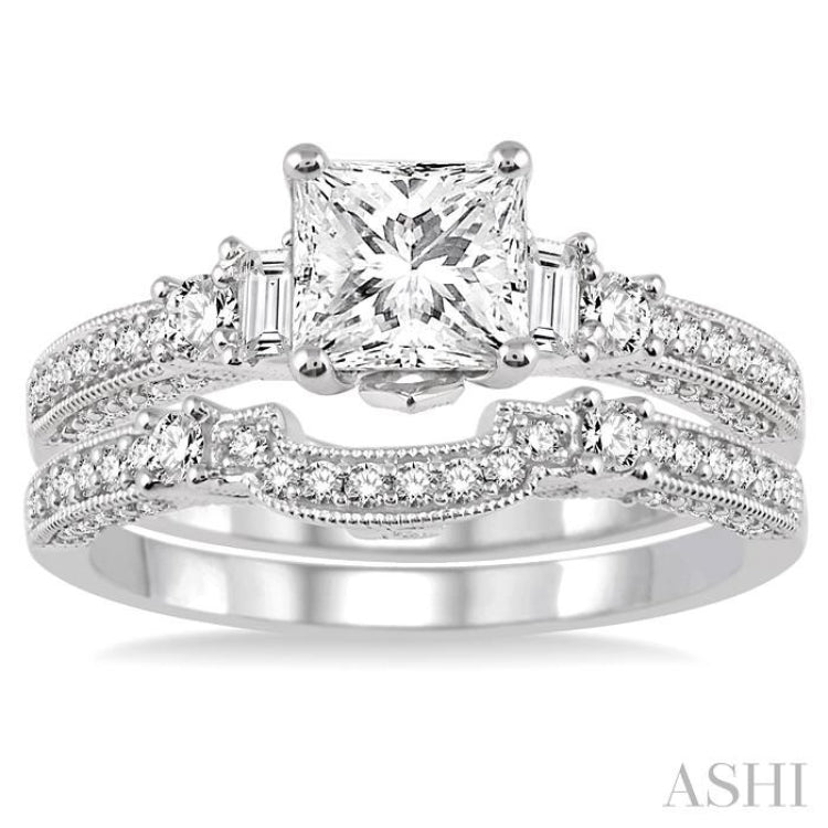 Princess Shape Diamond Wedding Set