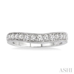 Curved Diamond Wedding Band