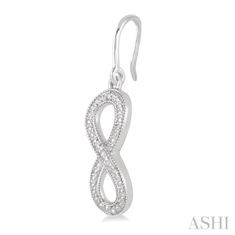 Silver Infinity Diamond Fashion Earrings