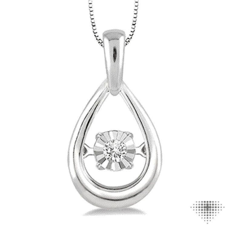 Silver Pear Shape Emotion Diamond Fashion Pendant