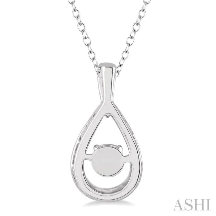 Silver Pear Shape Emotion Diamond Fashion Pendant