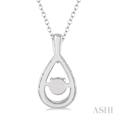 Silver Pear Shape Emotion Diamond Fashion Pendant