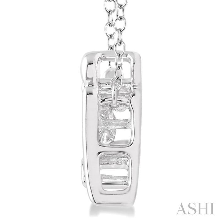 Silver Mom & Child Emotion Diamond Pendant