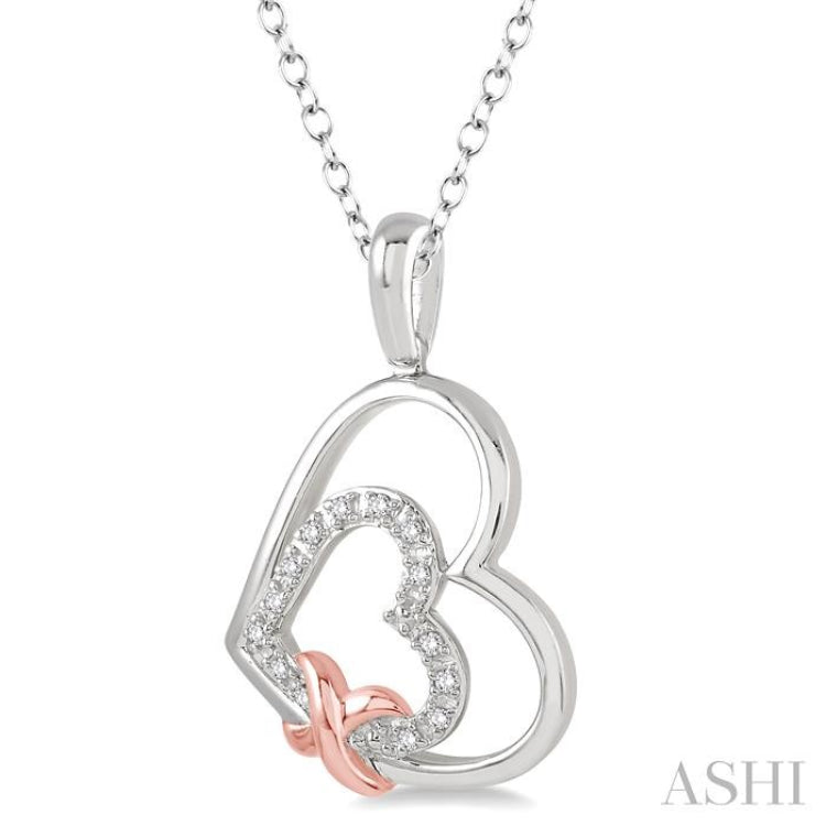 Silver Heart Shape Diamond Fashion Pendant