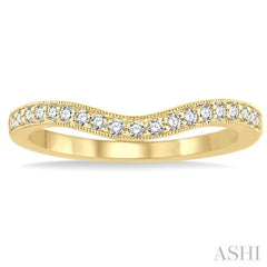 1/5 Ctw Round Cut Diamond Wedding Band in 14K Yellow Gold