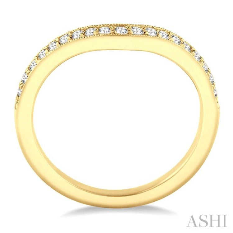 1/5 Ctw Round Cut Diamond Wedding Band in 14K Yellow Gold