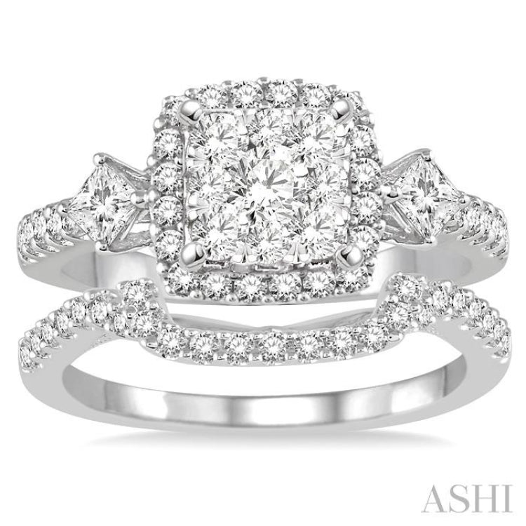 Halo Lovebright Diamond Wedding Set