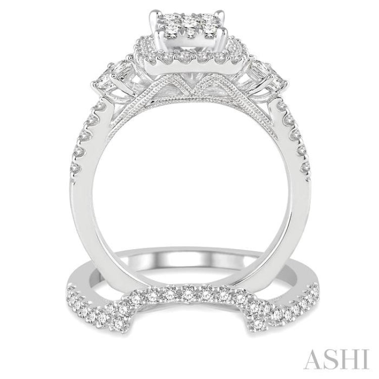 Halo Lovebright Diamond Wedding Set