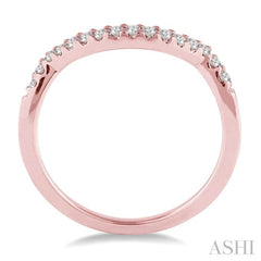 1/5 Ctw Round Cut Diamond Wedding Band in 14K Rose Gold