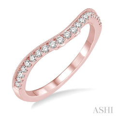 1/4 Ctw Round Cut Diamond Wedding Band in 14K Rose Gold