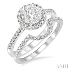 Halo Lovebright Diamond Wedding Set