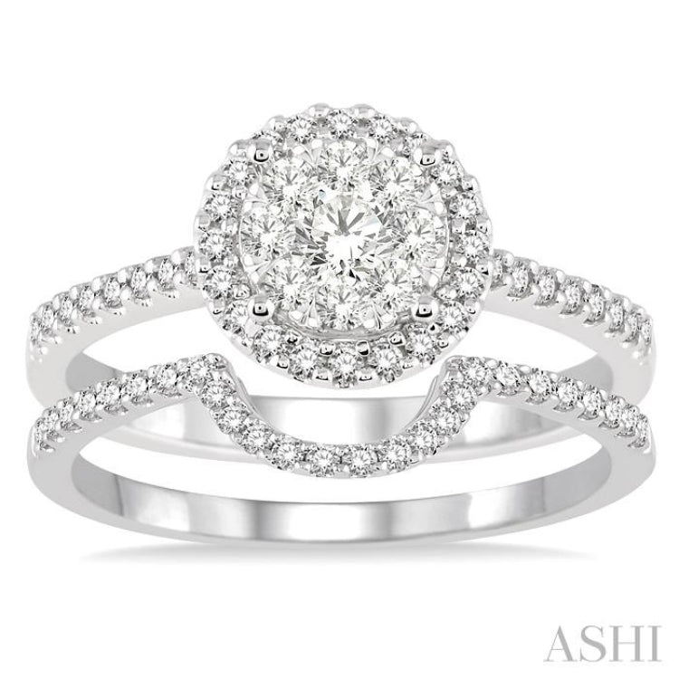 Halo Lovebright Diamond Wedding Set