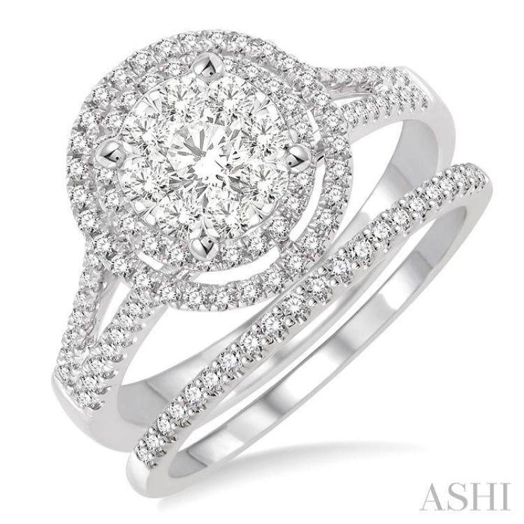 Halo Lovebright Diamond Wedding Set