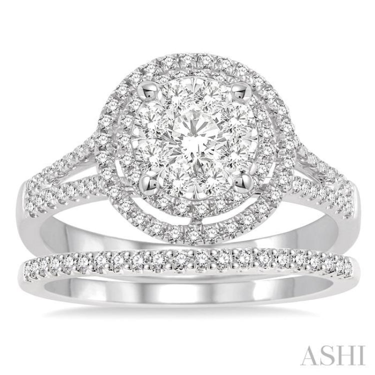 Halo Lovebright Diamond Wedding Set