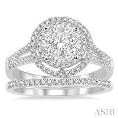 Halo Lovebright Diamond Wedding Set