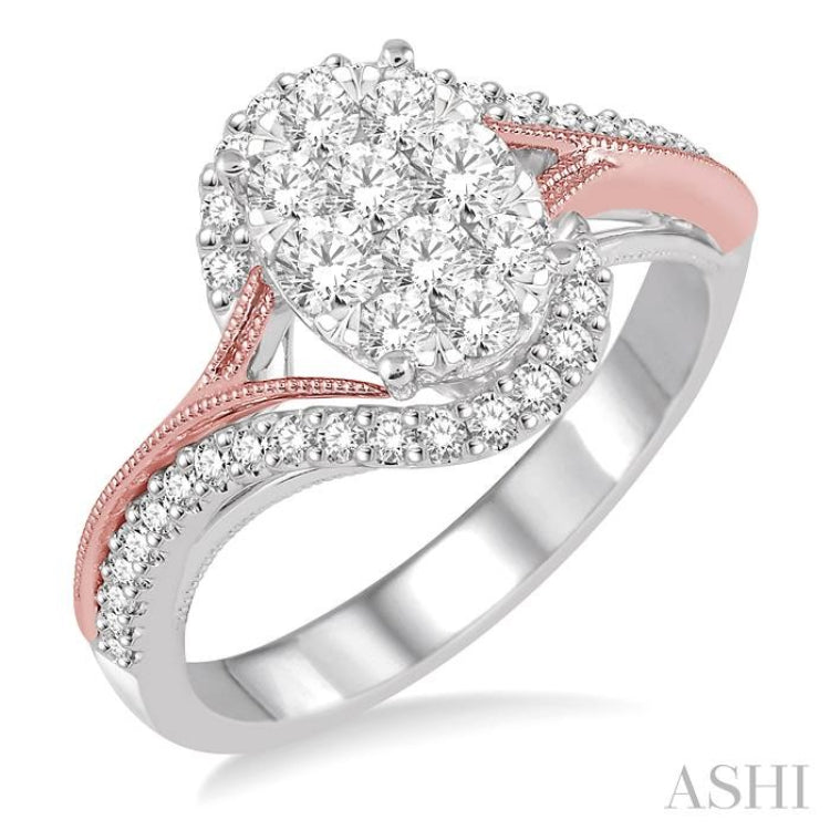 Oval Shape Lovebright Diamond Ring