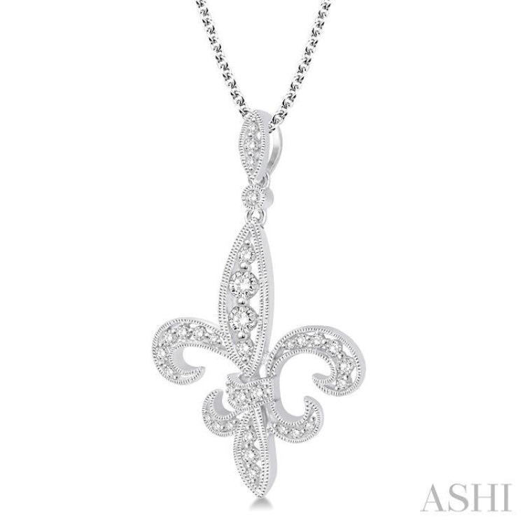 Fleur De Lis Diamond Pendant