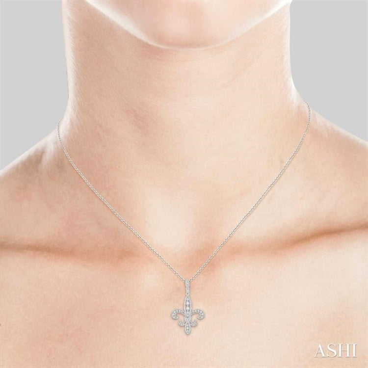 Fleur De Lis Diamond Pendant