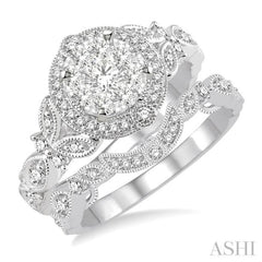 Halo Lovebright Diamond Wedding Set