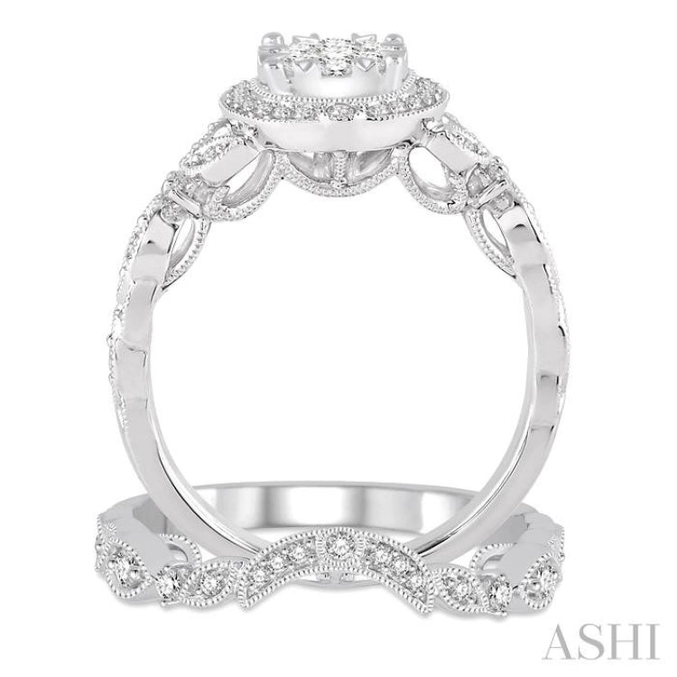 Halo Lovebright Diamond Wedding Set