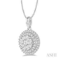 1/2 Ctw Diamond Lovebright Pendant in 14K White Gold with Chain