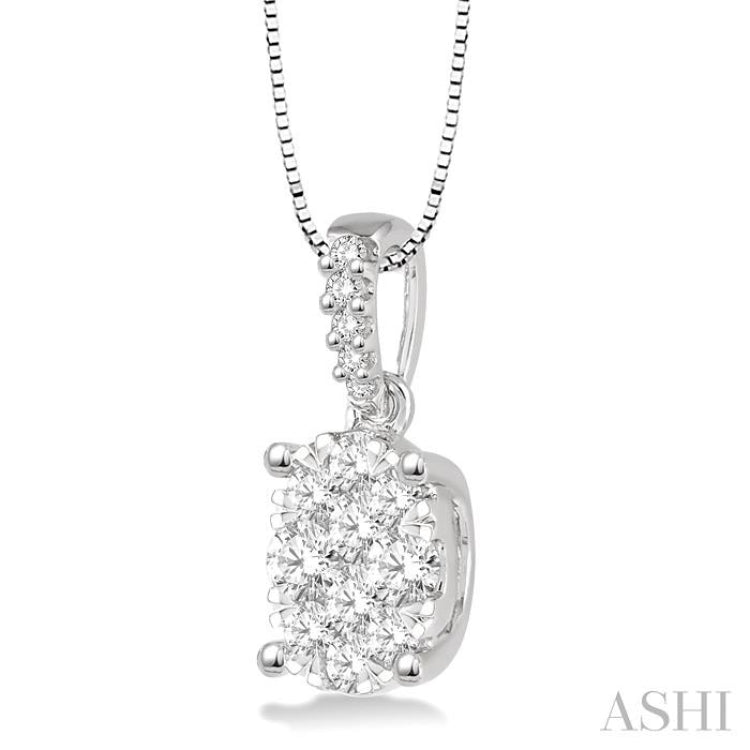 Oval Shape Lovebright Essential Diamond Pendant