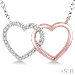 Twin Heart Shape Diamond Fashion Pendant