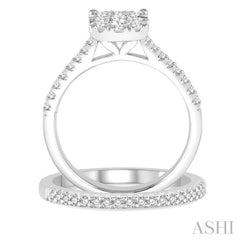 Princess Shape Lovebright Diamond Wedding Set