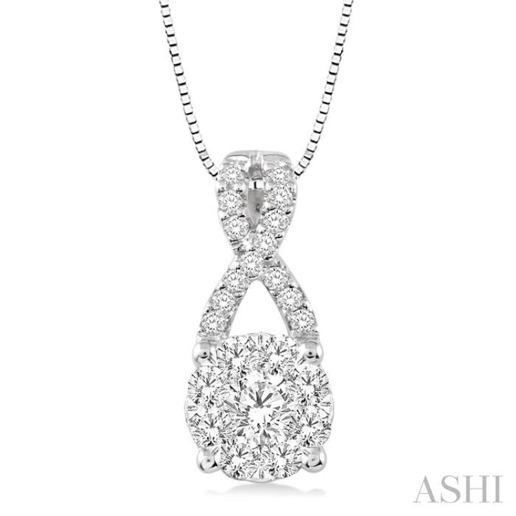 Round Shape Lovebright Diamond Pendant