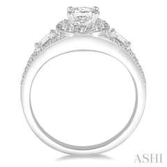 Oval Shape Halo Diamond Engagement Ring