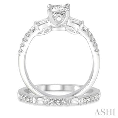 Princess Shape Diamond Wedding Set