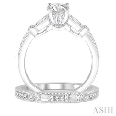 Round Shape Diamond Wedding Set